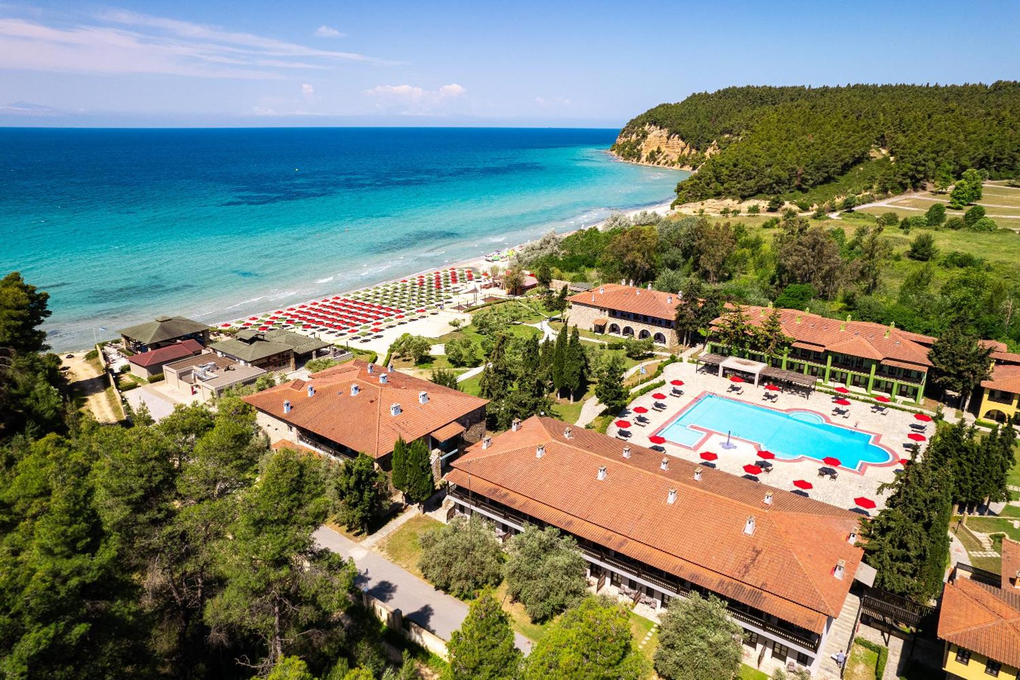 Simantro Resort Sani  Luaran gambar Aerial view of the resort