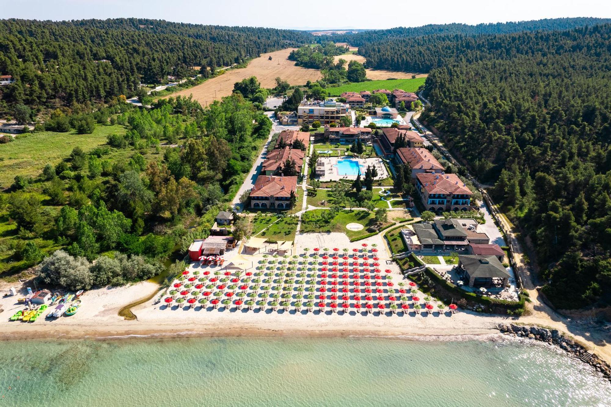Simantro Resort Sani  Luaran gambar Aerial view of the resort
