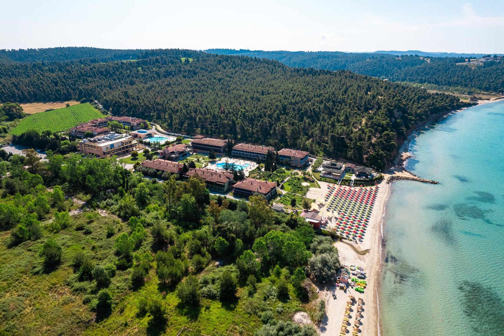 Simantro Resort Sani  Luaran gambar Aerial view of the resort